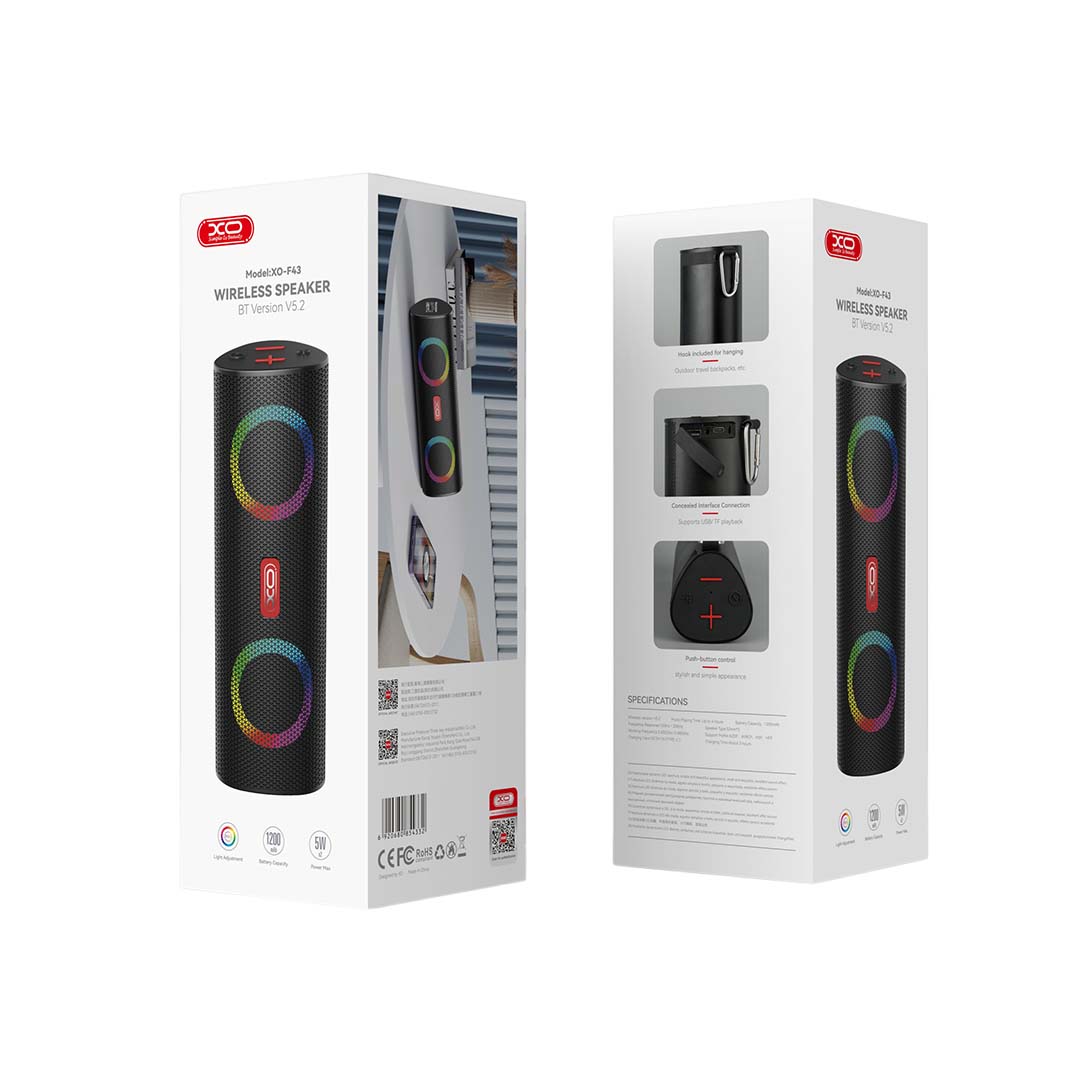 XO-F43 Outdoor Dual RGB Bluetooth Speaker